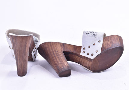 Cafe Noir Damen Sandale Pantolette EUR 40 Nr. 24-SD 2576-Schuh-Gebraucht-secondhand
