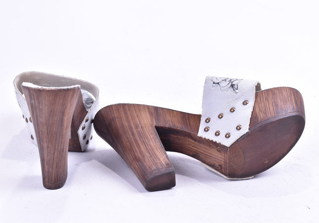 Cafe Noir Damen Sandale Pantolette EUR 40 Nr. 24-SD 2576-Schuh-Gebraucht-secondhand