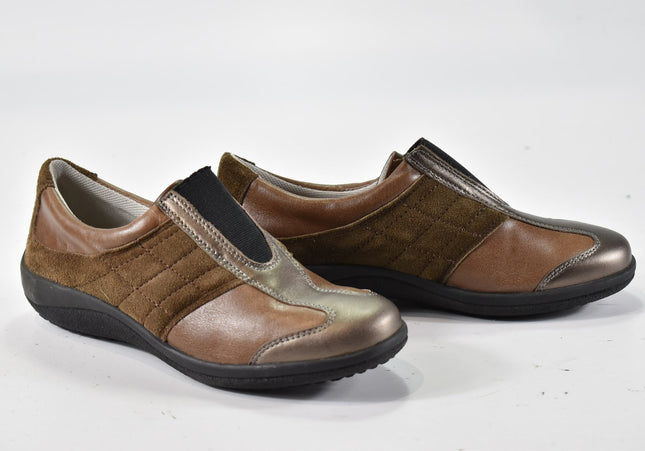 Florett Damen Halbschuhe Slipper Ballerinas UK 4 Nr. 24-M 2477-Schuh-Gebraucht-secondhand