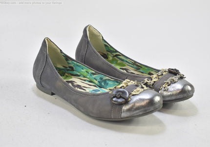 Think Damen Halbschuhe Slipper Ballerinas EUR 38 Nr. 25-F 2587-Schuh-Gebraucht-secondhand