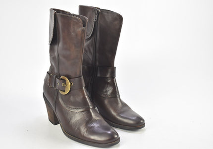 Damen Stiefelette Boots EUR 38 Nr. 24-F 425-Schuh-Gebraucht-secondhand