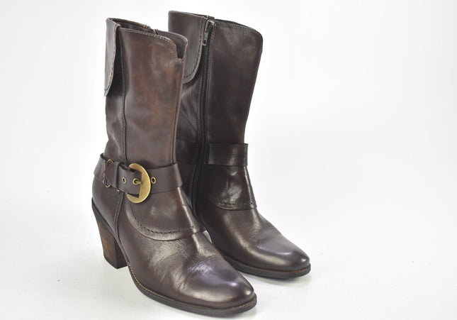 Damen Stiefelette Boots EUR 38 Nr. 24-F 425-Schuh-Gebraucht-secondhand