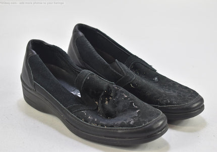 Rohde Damen Halbschuhe Slipper Ballerinas UK 7 Nr. 25-F 3315-Schuh-Gebraucht-secondhand