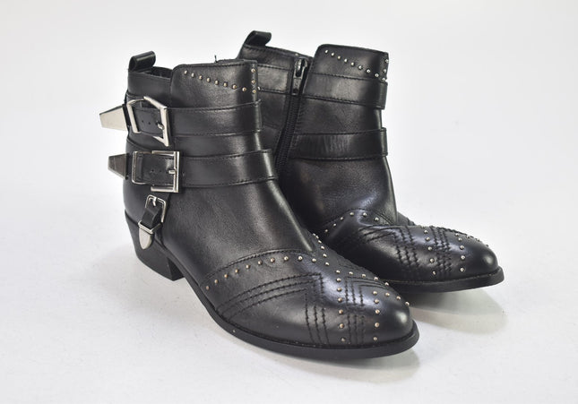 8mm Damen Stiefelette Boots EUR 36 Nr. 24-B 926-Schuh-Gebraucht-secondhand