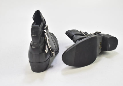 8mm Damen Stiefelette Boots EUR 36 Nr. 24-B 926-Schuh-Gebraucht-secondhand