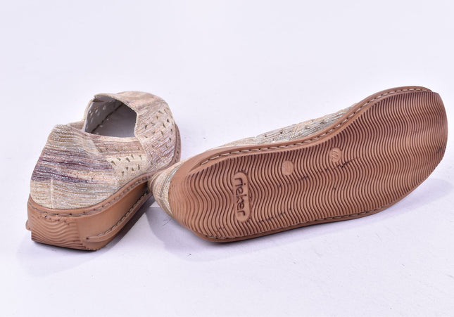 Rieker Damen Halbschuhe Slipper Ballerinas EUR 42 Nr. 24-J 4387-Schuh-Gebraucht-secondhand