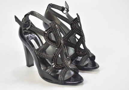 Pollini Damen Sandale Sandalette EUR 38,5 Nr. 24-SD 4194-Schuh-Gebraucht-secondhand