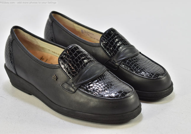 Finn Comfort Damen Halbschuhe Slipper Ballerinas UK 7 Nr. 25-T 732-gebrauchte schuhe-second hand-SchuhGebraucht