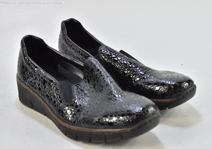 Rieker Damen Halbschuhe Slipper Ballerinas EUR 40 Nr. 25-T 743-gebrauchte schuhe-second hand-SchuhGebraucht