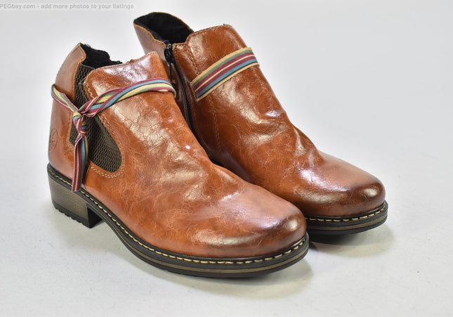 Rieker Damen Stiefelette Boots EUR 38 Nr. 25-B 717-gebrauchte schuhe-second hand-SchuhGebraucht